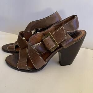 Frye Sandals Genuine Leather Heels Sz 8.5 Womens